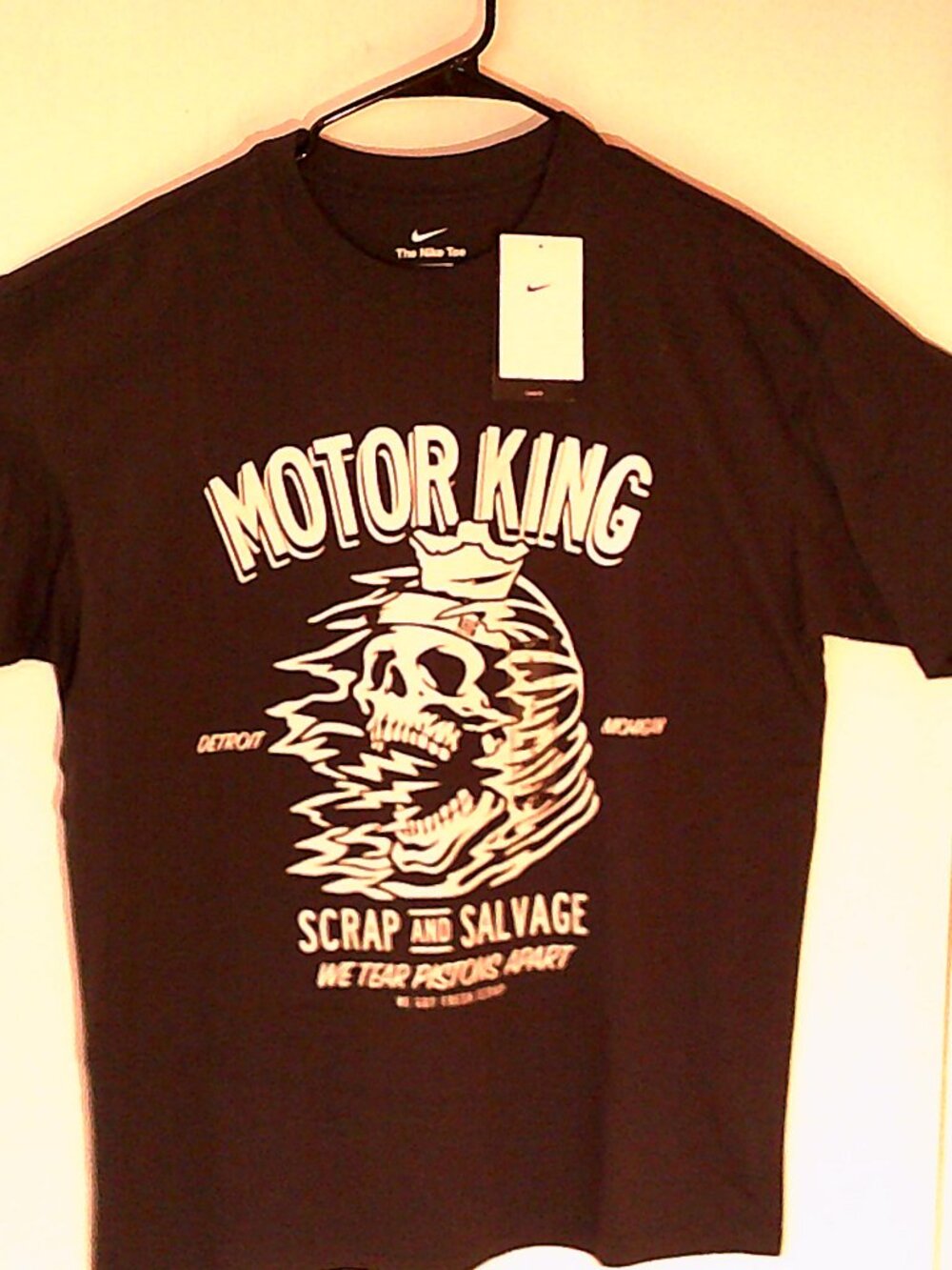 NEW NIKE LEBRON "Motor King Tee" MEN'S BLACK WHITE T-SHIRT MEDIUM IH8558-045